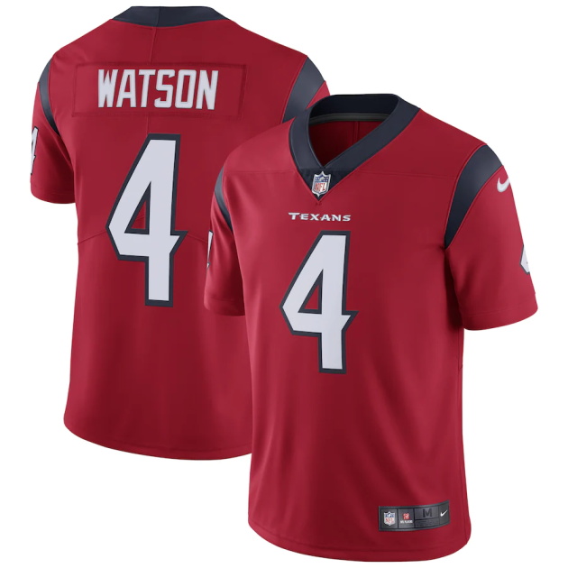 mens nike deshaun watson red houston texans vapor untouchable limited jersey